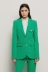 Giacca monopetto sfiancata in cady • Verde