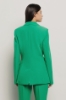 Giacca monopetto sfiancata in cady • Verde
