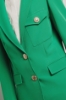 Giacca monopetto sfiancata in cady • Verde