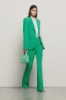 Giacca monopetto sfiancata in cady • Verde
