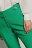 Pantalone a trombetta in cady • Verde