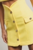 Gonna corta bustier in cady • Giallo