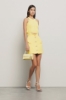 Gonna corta bustier in cady • Giallo