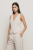 Gilet monopetto gessato • Gesso