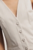 Gilet monopetto gessato • Gesso