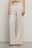 Pantalone dritto con stiro in piega • Gesso