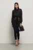 Camicia con tasche in georgette e popeline • Nero