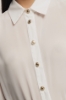 Camicia over in georgette e popeline • Gesso