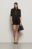 Camicia over in georgette e popeline • Nero