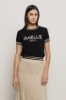 Pullover regular manica corta • Nero