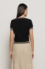 Pullover regular manica corta • Nero