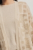 Cardigan lungo in maglia lurex • Deserto