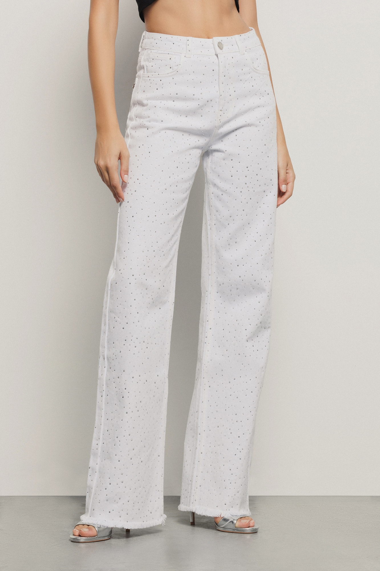 Pantalone straight fit carry over • Off white