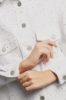 Giacca camicia strass all over • Off white