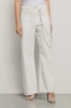 Pantalone boy over loose fit con catene strass • Off white