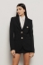Giacca monopetto sfiancata in cady • Nero