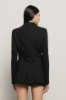Giacca monopetto sfiancata in cady • Nero