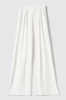 Pantalone dritto con etichetta davanti • Bianco
