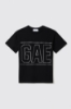 T shirt in jersey paricollo con strass • Nero