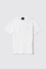 T-shirt in jersey girocollo con applicazione embossing • Bianco