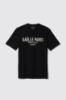 T-shirt in jersey girocollo con stampa • Nero