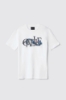 T-shirt in jersey girocollo con stampa • Bianco