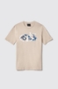 T-shirt in jersey girocollo con stampa • Sabbia