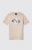 T-shirt in jersey girocollo con stampa • Sabbia