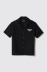 Camicia manica corta in cotone • Nero