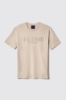 T-shirt in jersey girocollo con stampa • Sabbia