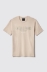 T-shirt in jersey girocollo con stampa • Sabbia
