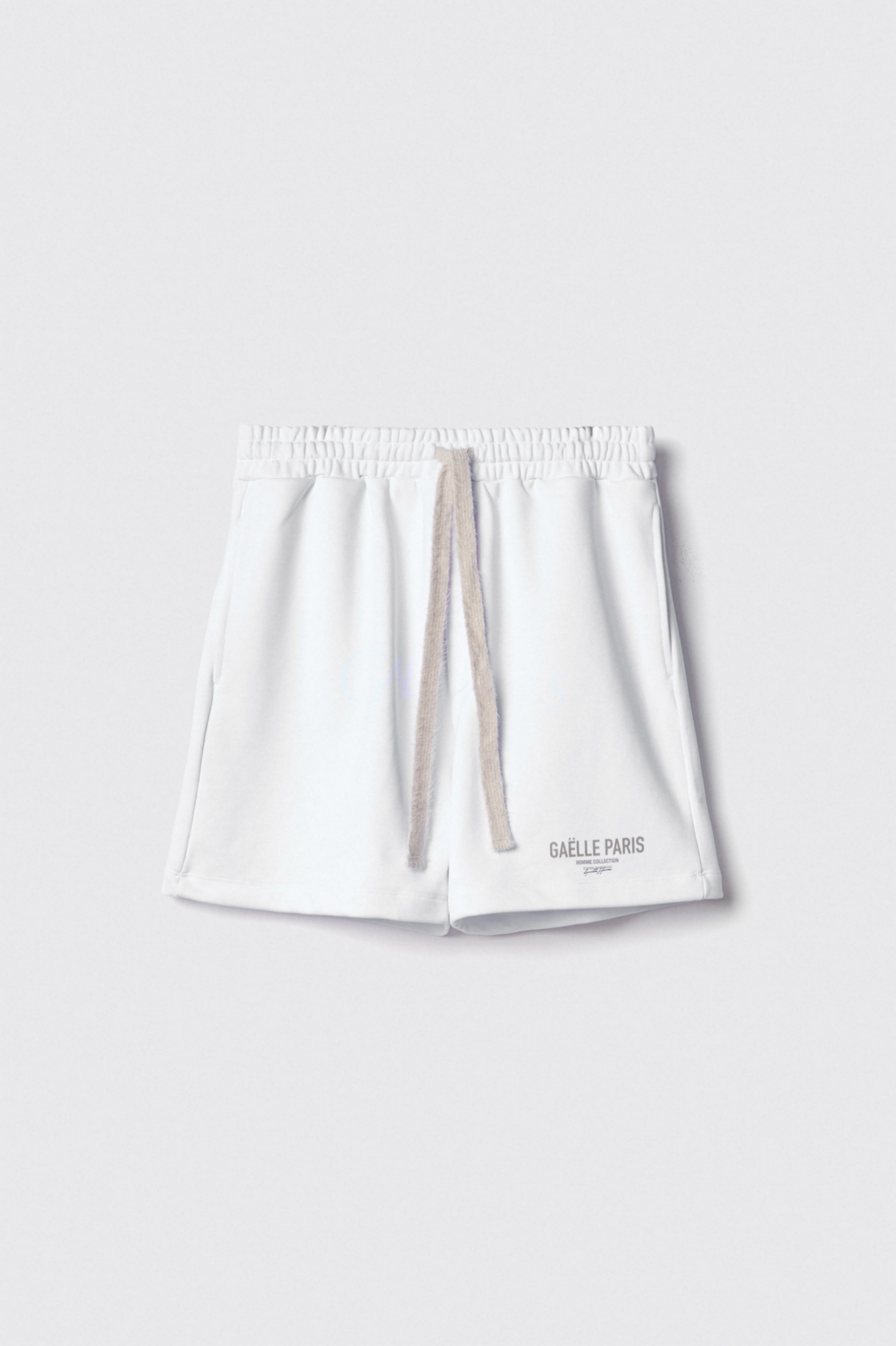 Bermuda in felpa con stampa • Bianco