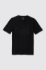 T-shirt in jersey girocollo con ricamo • Nero