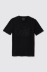 T-shirt in jersey girocollo con ricamo • Nero
