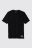 T-shirt in jersey girocollo con etichetta • Nero