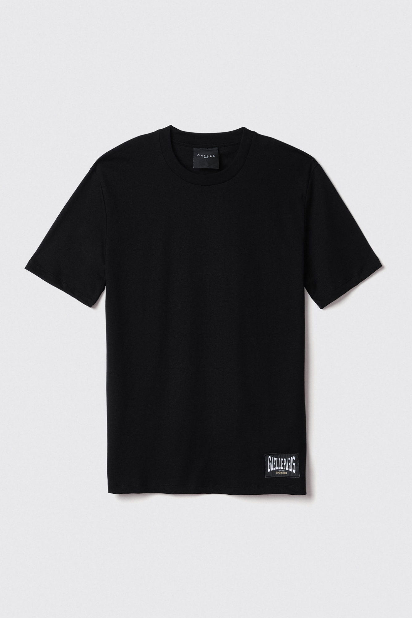 T-shirt in jersey girocollo con etichetta • Nero
