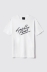 T-shirt in jersey girocollo con stampa e ricamo • Bianco
