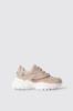 Sneakers runner in mesh con stopper logato in rubber • Safari