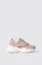 Sneakers runner in mesh con stopper logato in rubber • Safari