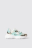 Sneakers runner in mesh con stopper logato in rubber e inserti in laminato • Verde menta