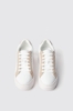 Sneakers addict in action leather con inserti in suede e strass e suola logata • Safari