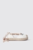 Espadrillas bassa in canvas con ricamo e gros stampato • Bianco