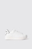 Sneakers addict in action leather con rubber patch • Bianco