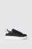 Sneakers addict in action leather con rubber patch • Nero bianco