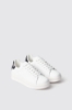Sneakers addict in action leather con patch in denim • Denim black