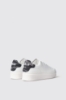 Sneakers addict in action leather con patch in denim • Denim black