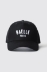 Cappello trucker con rete e ricamo • Nero