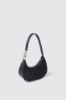 Reg moon bag logo in metallo e tracolla e maxi g con pietre • Nero