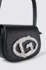 Reg shoulder strap con catena e maxi g con strass • Nero