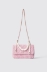 Reg shoulder strap con logo in metallo e tacolla con perle • Rosa